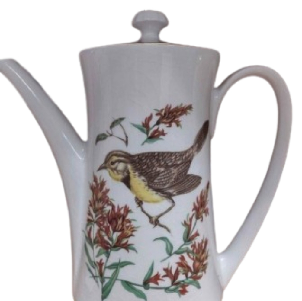 Vintage Pontesa Ironstone Meadowlark Tea Pot